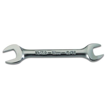 Williams Open End Wrench, Rounded, 1/4 x 9/32 Inch Opening, Standard JHWOES-0809